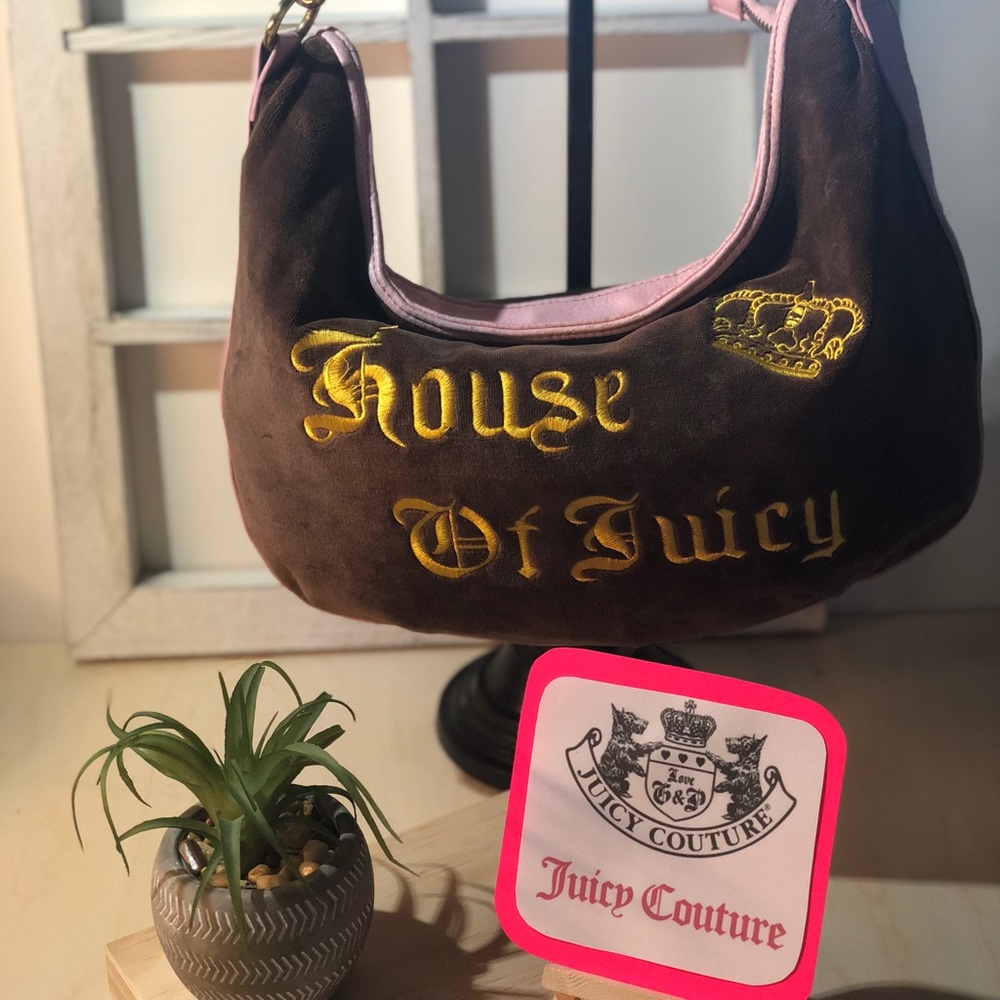 Juicy Couture ~  Brown Velour Hobo Bag
